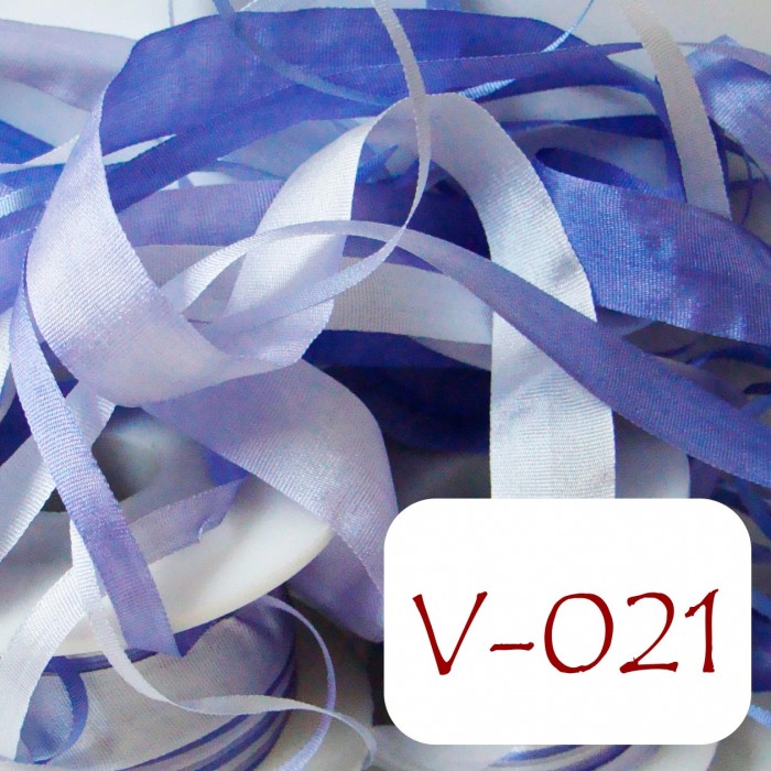 4 mm silk ribbon - V-021 Blue Crocus